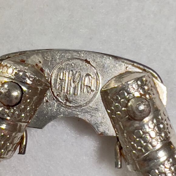 HMQ Seafood Nutcracker Set of 2 Henry Marcus Quackenbush Vintage 1940’s Metal - Picture 2 of 6